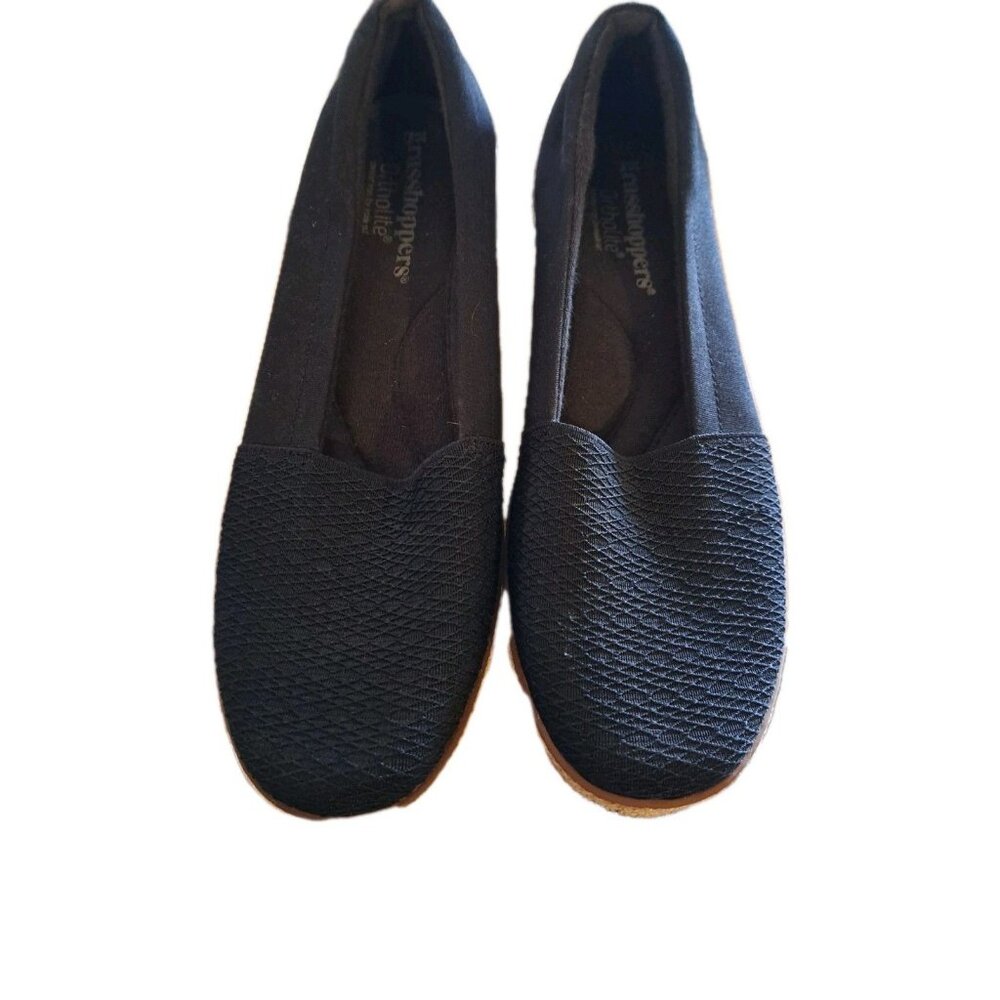 Grasshopper Ortholite Women Shoes 7.5 Black Slip On textured
